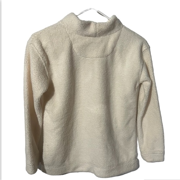 VINEYARD VINES Girls Fleece Mockneck Sweater White Size Large / 14 Cozy Warm - Picture 2 of 4